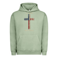 Pigment Oil Green for god and country cross american flag faith us patriotic tank top Urban Hoodie - linhVisuals