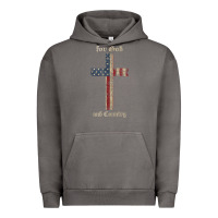 Pigment Tornado for god and country cross american flag faith us patriotic tank top Urban Hoodie - linhVisuals