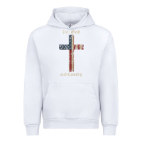 White for god and country cross american flag faith us patriotic tank top Urban Hoodie - linhVisuals