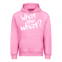 Fuchsia Pink what the what Urban Hoodie - linhVisuals