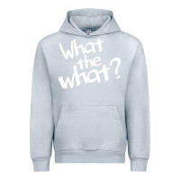 Heather Grey what the what Urban Hoodie - linhVisuals