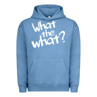 Pigment Pebble Blue what the what Urban Hoodie - linhVisuals