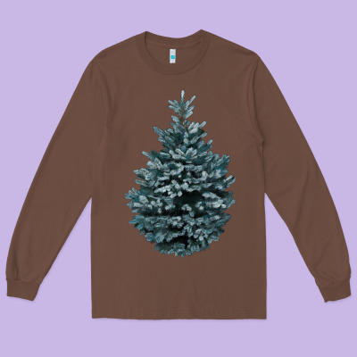 Colorado Blue Spruce Long Sleeve Tee Designed By Ranaportraitstore