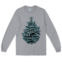 Heather Grey Colorado Blue Spruce Long Sleeve Tee - RanaPortraitStore