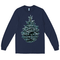 Navy Colorado Blue Spruce Long Sleeve Tee - RanaPortraitStore