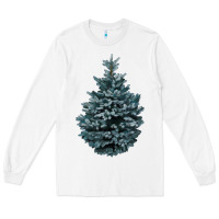 White Colorado Blue Spruce Long Sleeve Tee - RanaPortraitStore