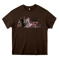 Chocolate Brown i am the storm with girl and butterflies Heavy Core Tee - TumblerDesignByShophia