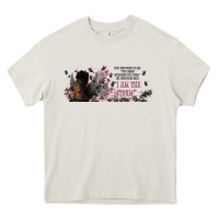 Cream i am the storm with girl and butterflies Heavy Core Tee - TumblerDesignByShophia
