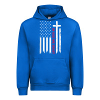 Cobalt in god we trust with patriotic vintage american flag t shirt Urban Hoodie - linhVisuals