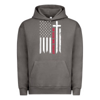 Pigment Tornado in god we trust with patriotic vintage american flag t shirt Urban Hoodie - linhVisuals
