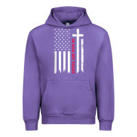Tulip in god we trust with patriotic vintage american flag t shirt Urban Hoodie - linhVisuals