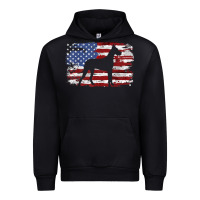 Black great dane vintage american flag t shirt Urban Hoodie - linhVisuals