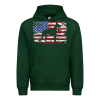 Forest Green great dane vintage american flag t shirt Urban Hoodie - linhVisuals
