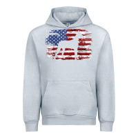 Heather Grey great dane vintage american flag t shirt Urban Hoodie - linhVisuals