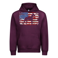 Mauve Wine great dane vintage american flag t shirt Urban Hoodie - linhVisuals