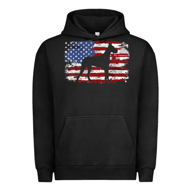 Great Dane Vintage American Flag T Shirt Urban Hoodie by linhVisuals | Teevron