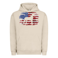 Pigment French Oak great dane vintage american flag t shirt Urban Hoodie - linhVisuals