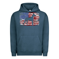 Pigment Midnight Navy great dane vintage american flag t shirt Urban Hoodie - linhVisuals