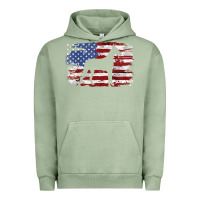 Pigment Oil Green great dane vintage american flag t shirt Urban Hoodie - linhVisuals