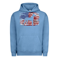 Pigment Pebble Blue great dane vintage american flag t shirt Urban Hoodie - linhVisuals