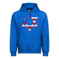 Cobalt hanukah american flag star of david   jewish chanukah t shirt Urban Hoodie - linhVisuals