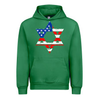 Emerald hanukah american flag star of david   jewish chanukah t shirt Urban Hoodie - linhVisuals