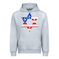 Heather Grey hanukah american flag star of david   jewish chanukah t shirt Urban Hoodie - linhVisuals