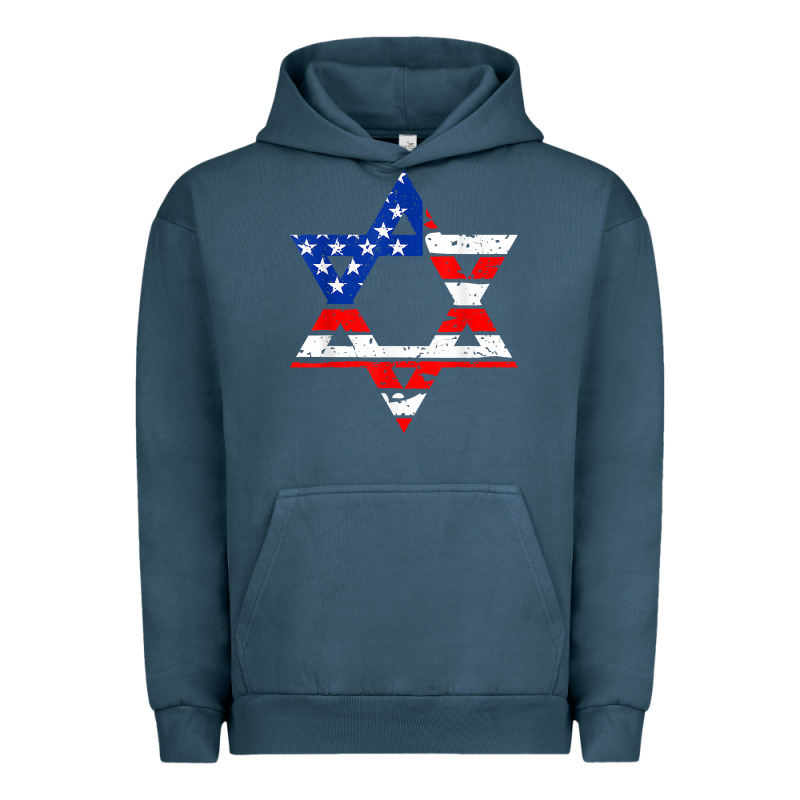 Hanukah American Flag Star Of David   Jewish Chanukah T Shirt Urban Hoodie by linhVisuals | Teevron