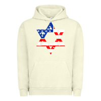 Pigment Pistachio hanukah american flag star of david   jewish chanukah t shirt Urban Hoodie - linhVisuals