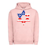 Pigment Salmon hanukah american flag star of david   jewish chanukah t shirt Urban Hoodie - linhVisuals
