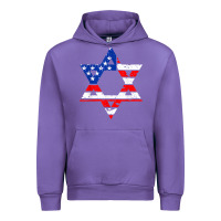 Tulip hanukah american flag star of david   jewish chanukah t shirt Urban Hoodie - linhVisuals