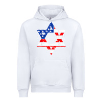 White hanukah american flag star of david   jewish chanukah t shirt Urban Hoodie - linhVisuals