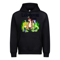 Black land before time pastel dinosaur friends Urban Hoodie - linhVisuals