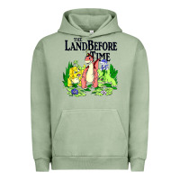 Pigment Oil Green land before time pastel dinosaur friends Urban Hoodie - linhVisuals