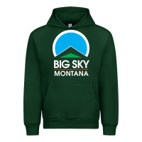 Forest Green big sky montana Urban Hoodie - linhVisuals