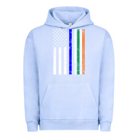 Pigment Grape Ice irish american flag thin blue line police st. patrick's day long sleev Urban Hoodie - linhVisuals