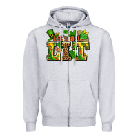 Heather Grey st patricks lets get lit Zipper Hoodie - AdoDesignShop