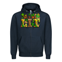 Navy st patricks lets get lit Zipper Hoodie - AdoDesignShop