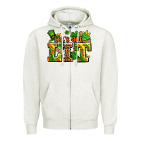 Oatmeal Heather st patricks lets get lit Zipper Hoodie - AdoDesignShop