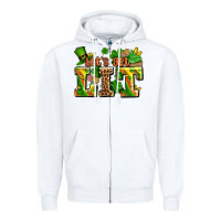White st patricks lets get lit Zipper Hoodie - AdoDesignShop