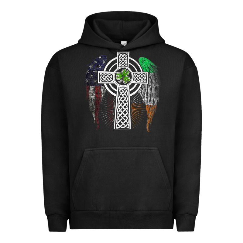 Irish American Usa Flag Celtic Cross St Patrick's Day Premium T Shirt Urban Hoodie by linhVisuals | Teevron