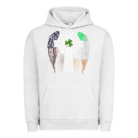 Pigment Lunar Rock irish american usa flag celtic cross st patrick's day premium t shirt Urban Hoodie - linhVisuals