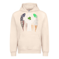 Sandshell irish american usa flag celtic cross st patrick's day premium t shirt Urban Hoodie - linhVisuals