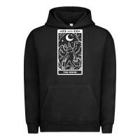 Pigment Black mothman   the moon Urban Hoodie - linhVisuals