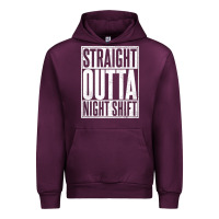 Mauve Wine straight outta night shift Urban Hoodie - linhVisuals