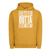 Pigment Peanut Butter straight outta night shift Urban Hoodie - linhVisuals