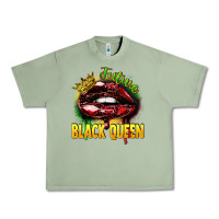 Oil Green Future black queen Urban Heavy Tee - FaDigitalArtStudio