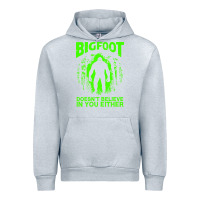 Heather Grey bigfoot believer t  shirt bigfoot doesnt believe in you either t  shir Urban Hoodie - linhVisuals