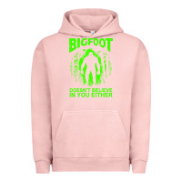 Pigment Salmon bigfoot believer t  shirt bigfoot doesnt believe in you either t  shir Urban Hoodie - linhVisuals