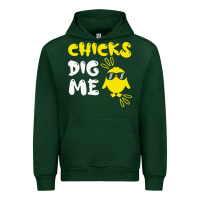 Forest Green chicks dig me Urban Hoodie - linhVisuals